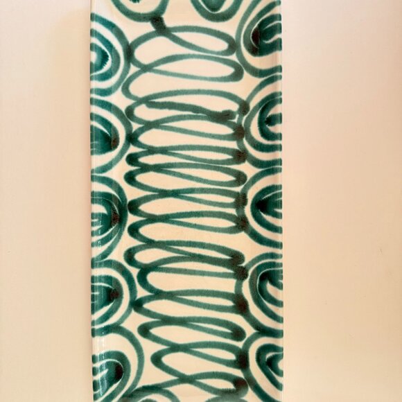 A Pair of Gmundner Keramik Green Flamed Platters From Austria - Picture 6 of 6